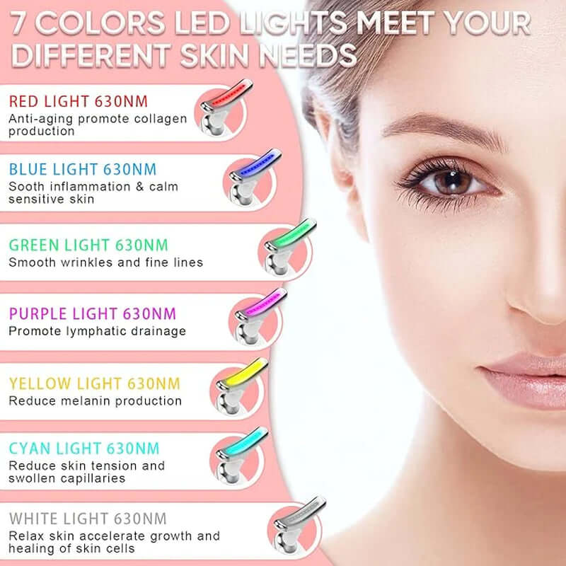 Advanced Facial Massager for Skin Care | Double Chin Reduction | 7 Color Therapy Modes | Face Sculpting Device with Thermal, Vibration, and Microcurrent Technology | Includes USPS/UPS Tracking (US Shipping Only)