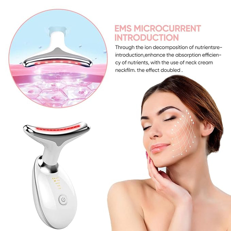 Advanced Facial Massager for Skin Care | Double Chin Reduction | 7 Color Therapy Modes | Face Sculpting Device with Thermal, Vibration, and Microcurrent Technology | Includes USPS/UPS Tracking (US Shipping Only)